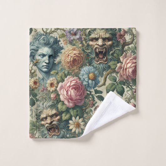 Die Muse Cerulean - gotisch Viktorianisch Badhandtuch Set (Waschlappen)