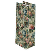 Die Muse Cerulean - gotisch Viktorianisch Geschenktüte Für Weinflaschen (Rückseite Schrägansicht)