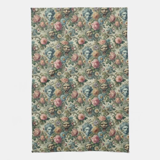 Die Muse Cerulean - gotisch Viktorianisch Geschirrtuch (Vertikal)