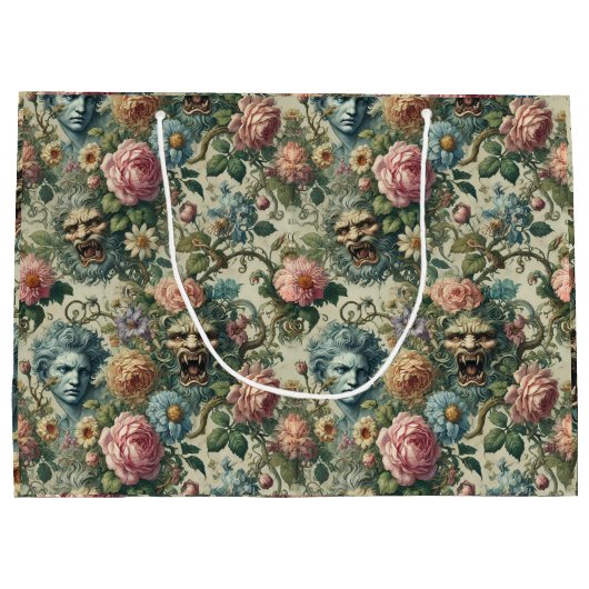 Die Muse Cerulean - gotisch Viktorianisch Große Geschenktüte (Rückseite)