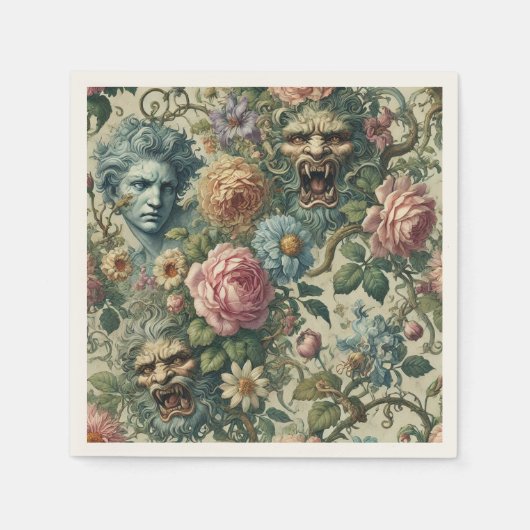 Die Muse Cerulean - gotisch Viktorianisch Serviette (Vorderseite)