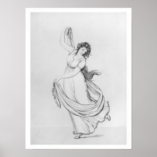 Die Muse of Dance, Plate VI von Lady Hamilton's Poster (Vorne)