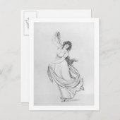 Die Muse of Dance, Plate VI von Lady Hamilton's Postkarte (Vorne/Hinten)