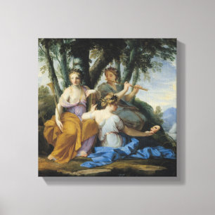 Die Musen, Clio, Euterpe und Thalia, c.1652-55 Leinwanddruck