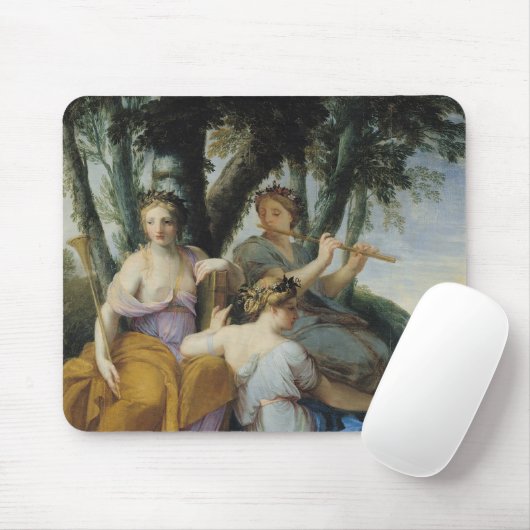 Die Musen, Clio, Euterpe und Thalia, c.1652-55 Mousepad (Mit Mouse)