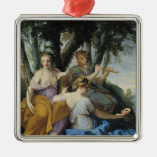Die Musen, Clio, Euterpe und Thalia, c.1652-55 Ornament Aus Metall