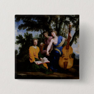 Die Musen Melpomene, Erato und Polymnia, 1652-55 Button