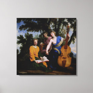 Die Musen Melpomene, Erato und Polymnia, 1652-55 Leinwanddruck