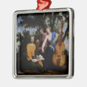 Die Musen Melpomene, Erato und Polymnia, 1652-55 Silbernes Ornament (Links)