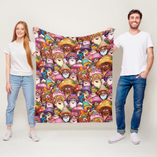 Die Mushroom-Familie Fleecedecke