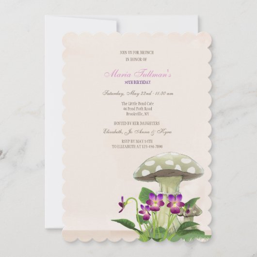 Die Mushroom Garden-Einladung Einladung (Vorderseite)
