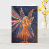 Die Musik der Fee - Grußkarte Karte (Gelbe Blume)