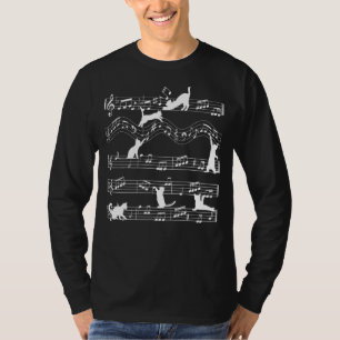 Die Musik der Katze und der musikalischen Note T-Shirt