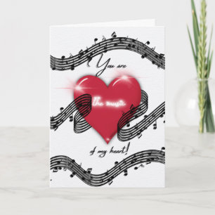 Die Musik der Valentinstag-Karte meines Herzens Karte