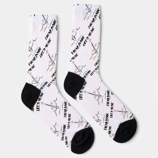 Die Musik des Lebens im EKG-Elektrokardiogramm Socken (Rechts)