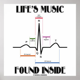 Die Musik des Lebens im Inneren (EKG/EKG Heartbeat Poster