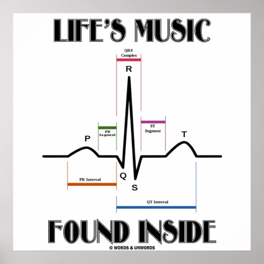Die Musik des Lebens im Inneren (EKG/EKG Heartbeat Poster (Vorne)