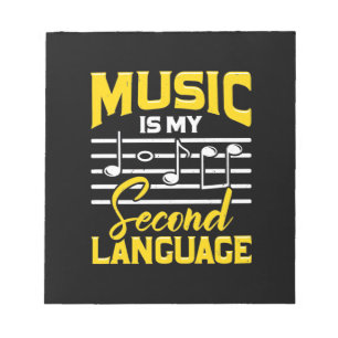 Die Musik des Lehrers ist meine zweite Sprache Notizblock