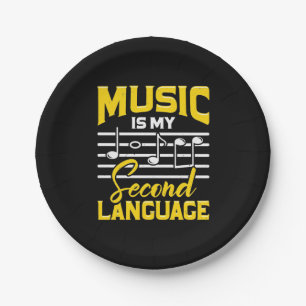 Die Musik des Lehrers ist meine zweite Sprache Pappteller
