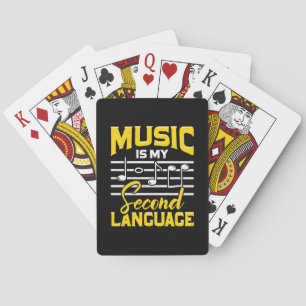 Die Musik des Lehrers ist meine zweite Sprache Spielkarten