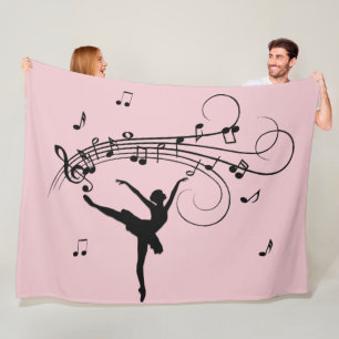 Die Musik folgt Ballerina Rosa Fleecedecke