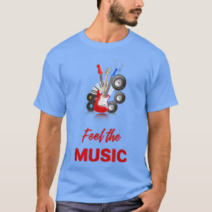 Die Musik fühlen, das Niedliche Gitarrendesign T-Shirt