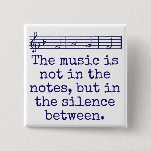 Die Musik ist nicht in den Notizen - Musikangebot Button (Vorderseite)