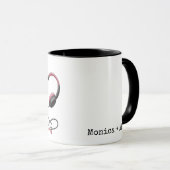 Die Musik klingt besser mit dir, süßes Liebespaar Tasse (VorderseiteRechts)