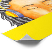 Die Musik lasse Ihnen Wasserfarben-Malerei. Poster (Ecke)