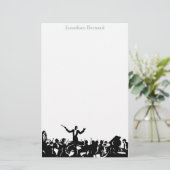Die Musik leiten - personalisiertes Briefpapier (Stehend Vorderseite)