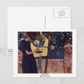 Die Musik von Klimt Gustav Postkarte (Vorne/Hinten)