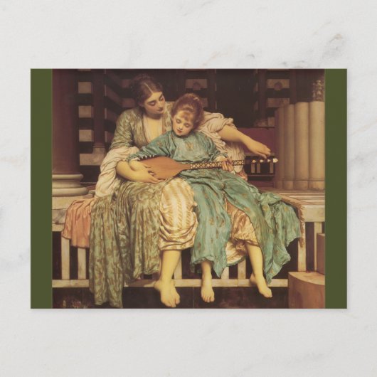Die musikalische Lektion vor Raphaelite Art Postkarte (Vorderseite)