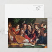 Die Musikgesellschaft, 1688 Postkarte (Vorne/Hinten)