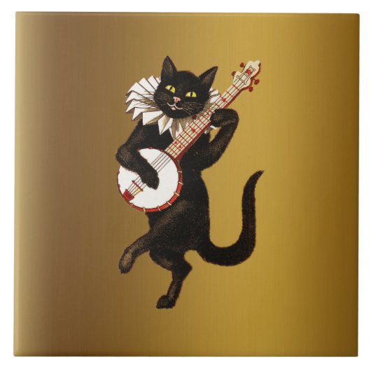 Die Musikkatze, Fliese (Vorderseite)