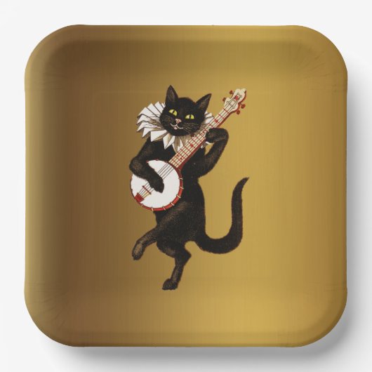 Die Musikkatze, Pappteller (Vorderseite)