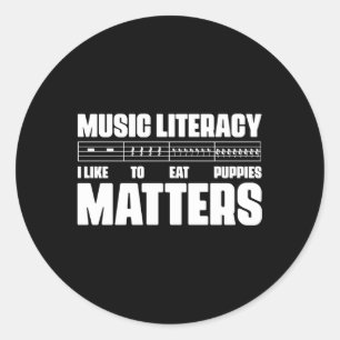 Die Musikkompetenz spielt eine Rolle, die ich gern Runder Aufkleber
