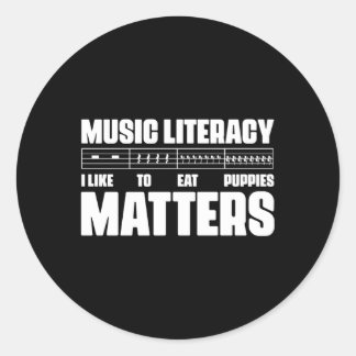 Die Musikkompetenz spielt eine Rolle, die ich gern Runder Aufkleber
