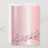 Die Musiknoten der Graduierungspartei rot-grün Einladung (Rückseite)