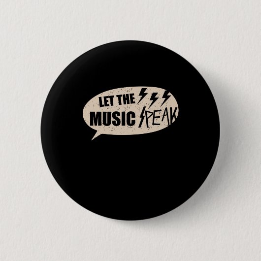 Die Musikspitze gelassen Button (Vorderseite)