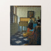 Die Musikstunde 1662-1663 von Johannes Vermeer Puzzle (Vertikal)