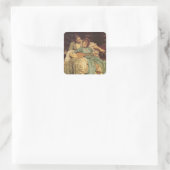 Die Musikstunde Quadratischer Aufkleber (Tasche)