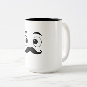 Die Mustache-Tasse - für einen kühlen Morgen Zweifarbige Tasse