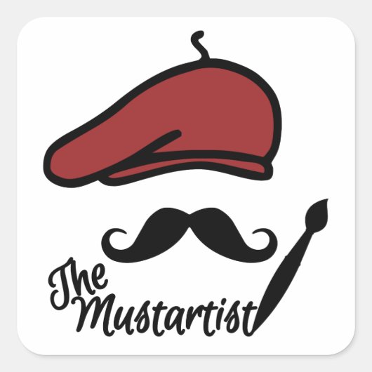 Die Mustartist-Aufkleber Quadratischer Aufkleber (Vorderseite)