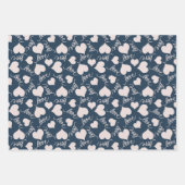 Die Muster Burgund und Marineblau Geschenkpapier Set (Vorderseite 2)