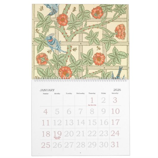 Die Muster von William Morris Kalender (Jan 2026)