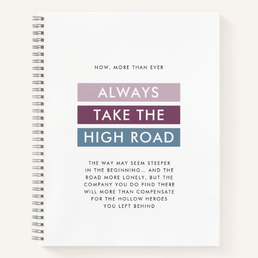 Die mutige Typografie nimmt den Höhepunkt Notizblock (Vorderseite)