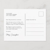 Die mutige Typografie nimmt den Höhepunkt Postkarte (Rückseite)