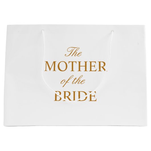 Die Mutter der Bride Gold Weißtasche Große Geschenktüte (Vorderseite)
