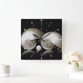 Die Mutter der Perlenuhr Quadratische Wanduhr (Zuhause)