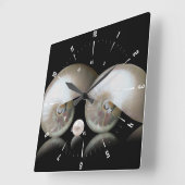 Die Mutter der Perlenuhr Quadratische Wanduhr (Winkel)